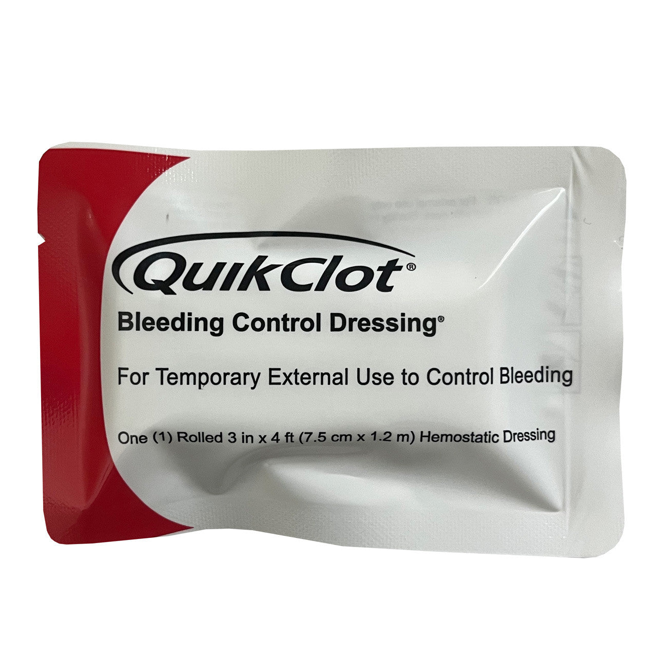 QuikClot® Bleeding Control Dressing, packaged (front)
