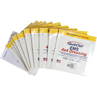QuikClot EMS 4 x 4 Dressing, 10 pack