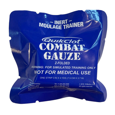 QuikClot Combat Gauze Trainer Package, front of packaging