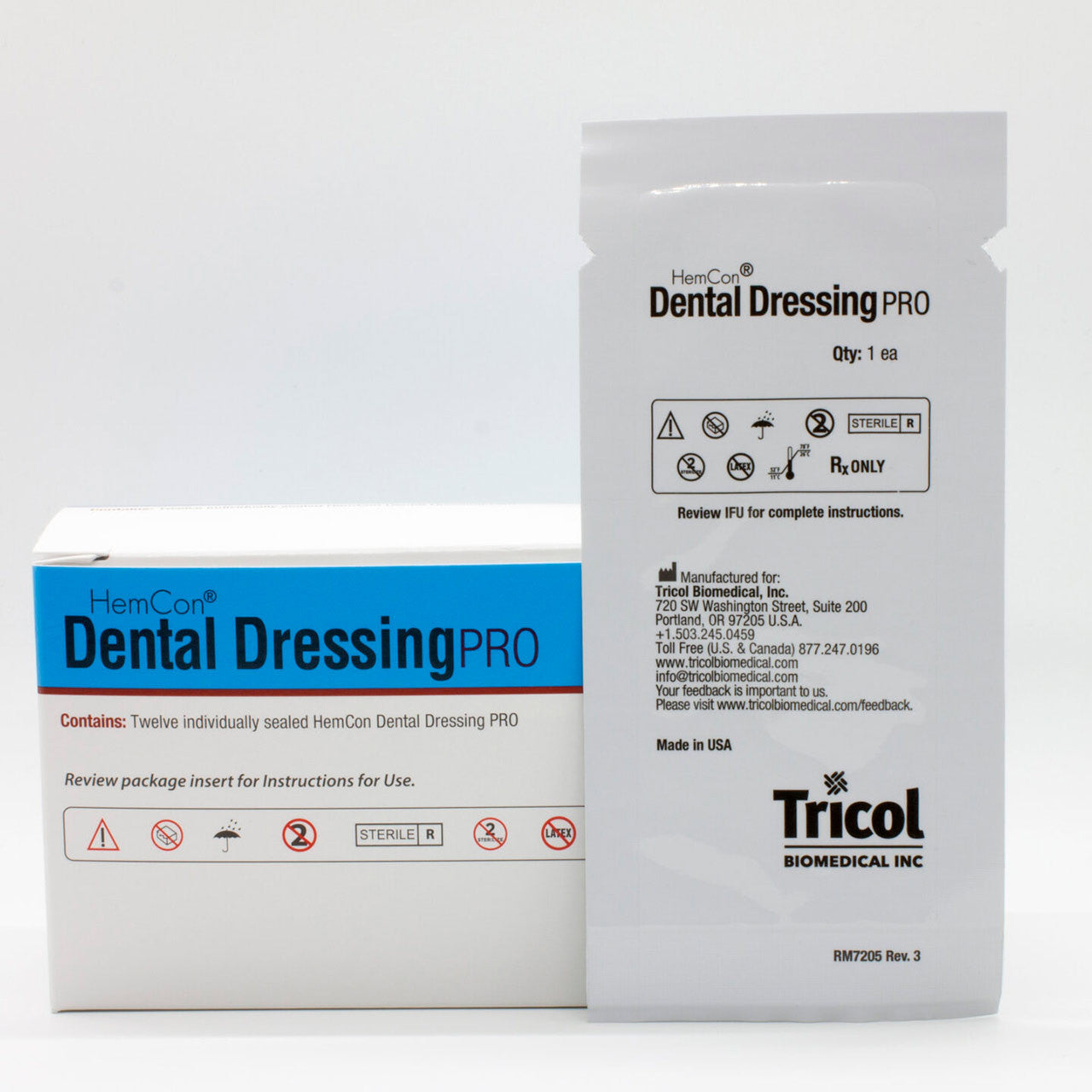 HemCon Dental Dressing, box and packaging