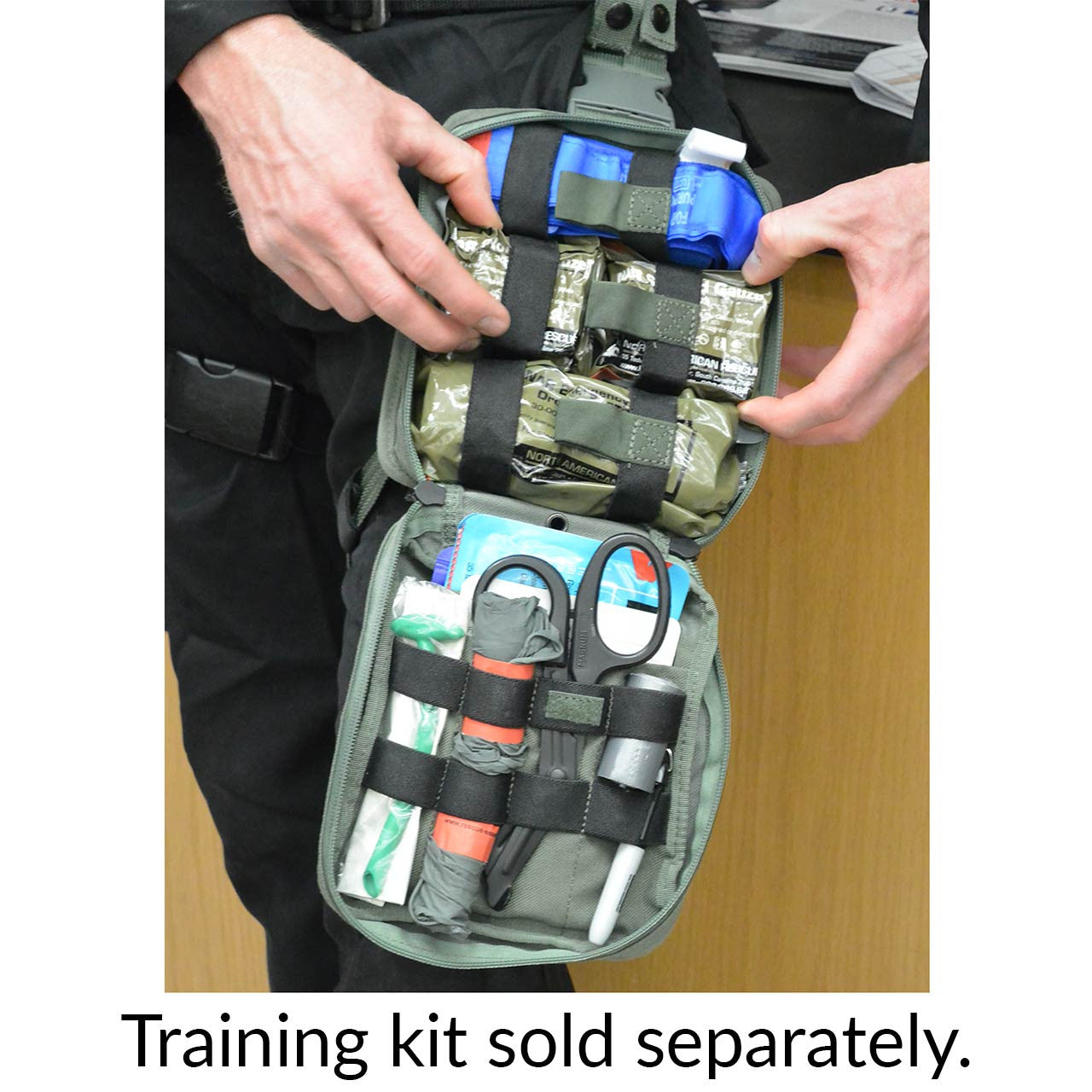 Combat application tourniquet CA, blue trainer by North American Rescue NAR in kit