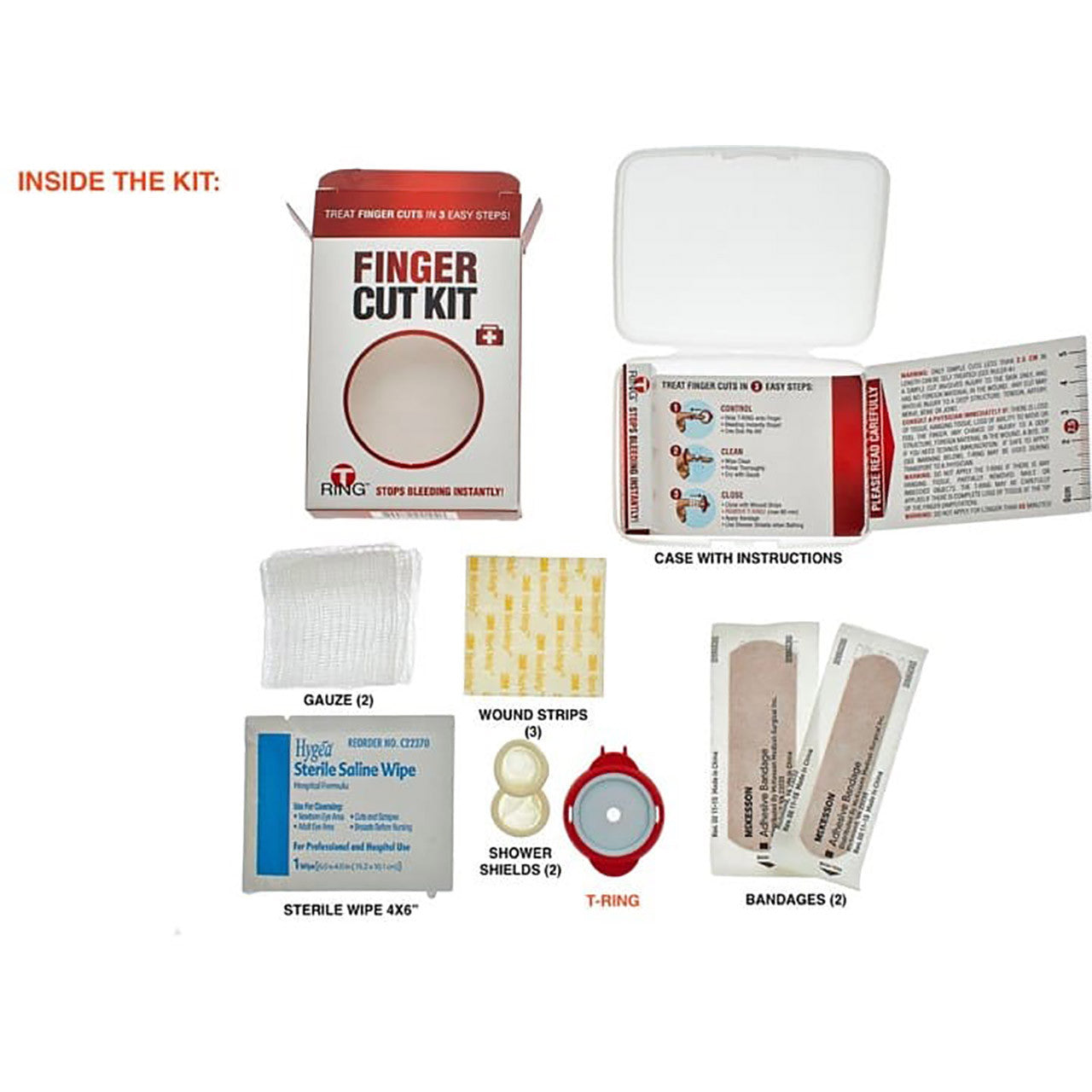 Finger Cut Kit, all contents 