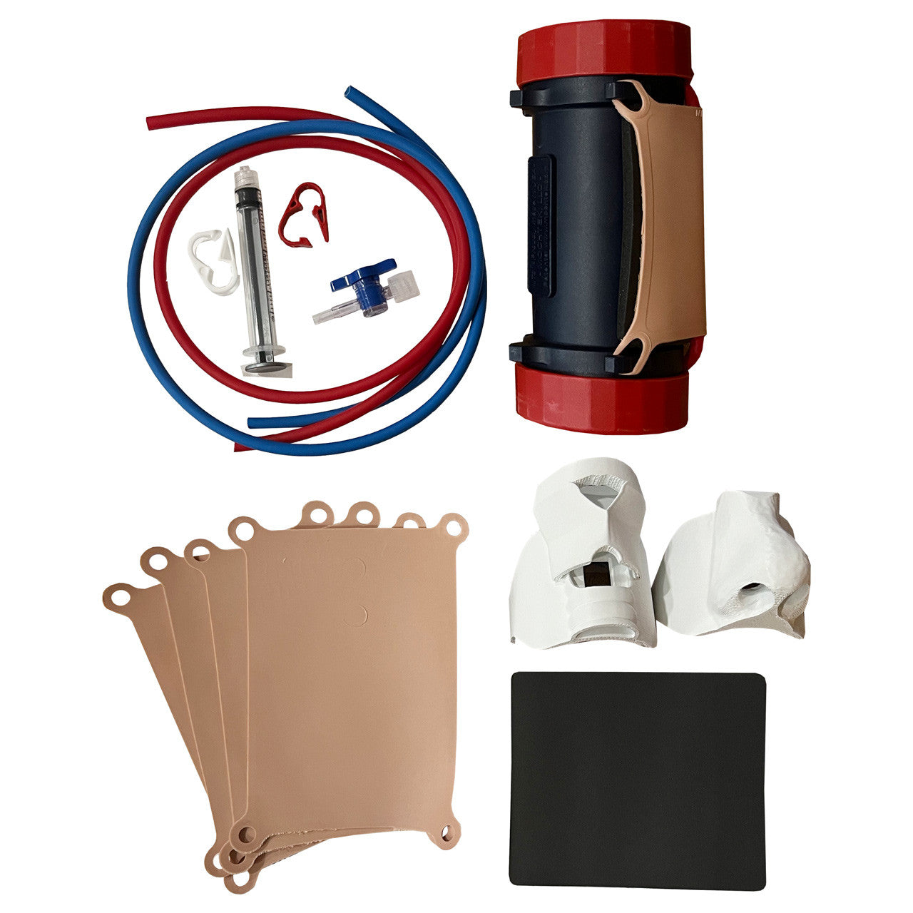 Multi-Insertion Training System (M.I.T.S.) Composite Trainer Kit, contents laid out