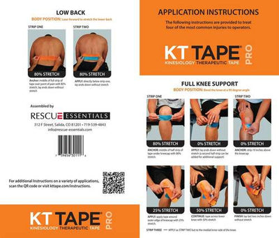 KT Tape Application Instructions page 1