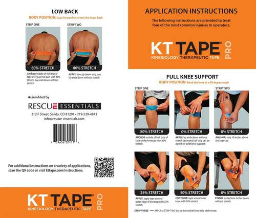 KT Tape Application Instructions page 1
