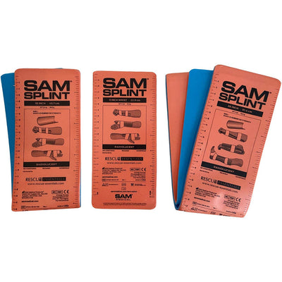 SAM Splint Variety Combo Pack (36", 18" and 9" Orange/Blue, Charcoal Gray Spints)