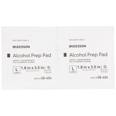 Large Alcohol Prep Pads, Box of 100