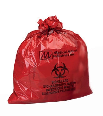 Biohazard Bags for Infectious Waste - 5-Pack 