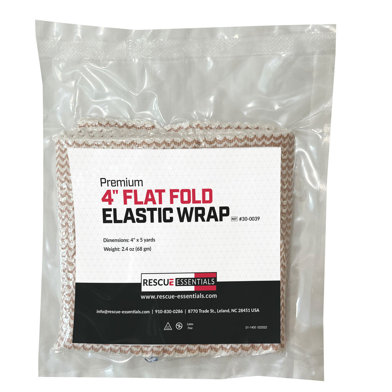 4" Premium Elastic Wrap, 5 yds- front of packaging
