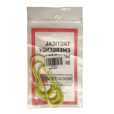 Zipper Pull - Luminous Green Loop - 3 Pack, in packaging (back)