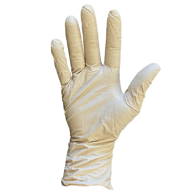 Bear Claw® Tan Nitrile Glove, on hand