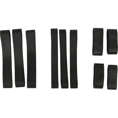 Rocket Bands - EPDM Black Rubber Bands - 10 Pack Variety