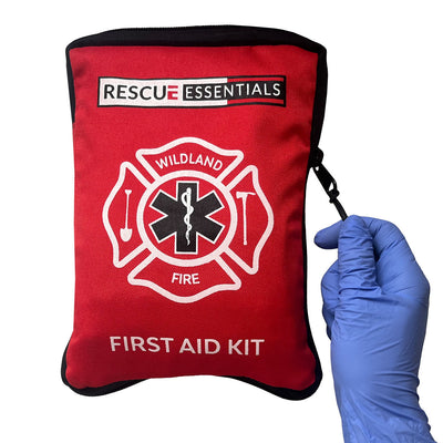 Wildland Fire Personal First Aid Kit- Front being unzipped 