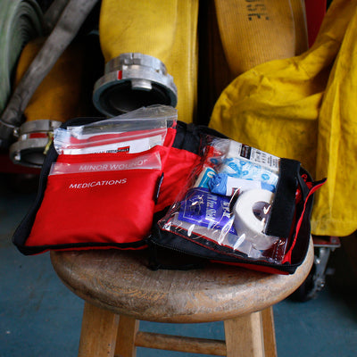 Wildland Fire Personal First Aid Kit- Open with all contents 