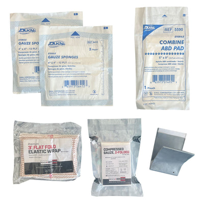 Rescue Essentials WoundPack Bandage System, contents