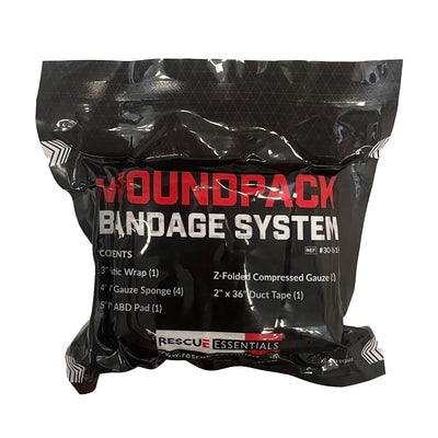 Rescue Essentials WoundPack Bandage System, Front