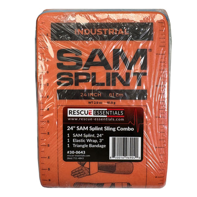 SAM Splint Sling Combo Pack (24" SAM Splint, 3” Elastic Bandage and Triangular Bandage)