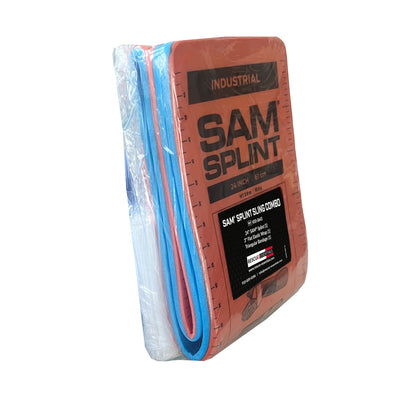 SAM Splint Sling Combo Pack, Side angled view packaged