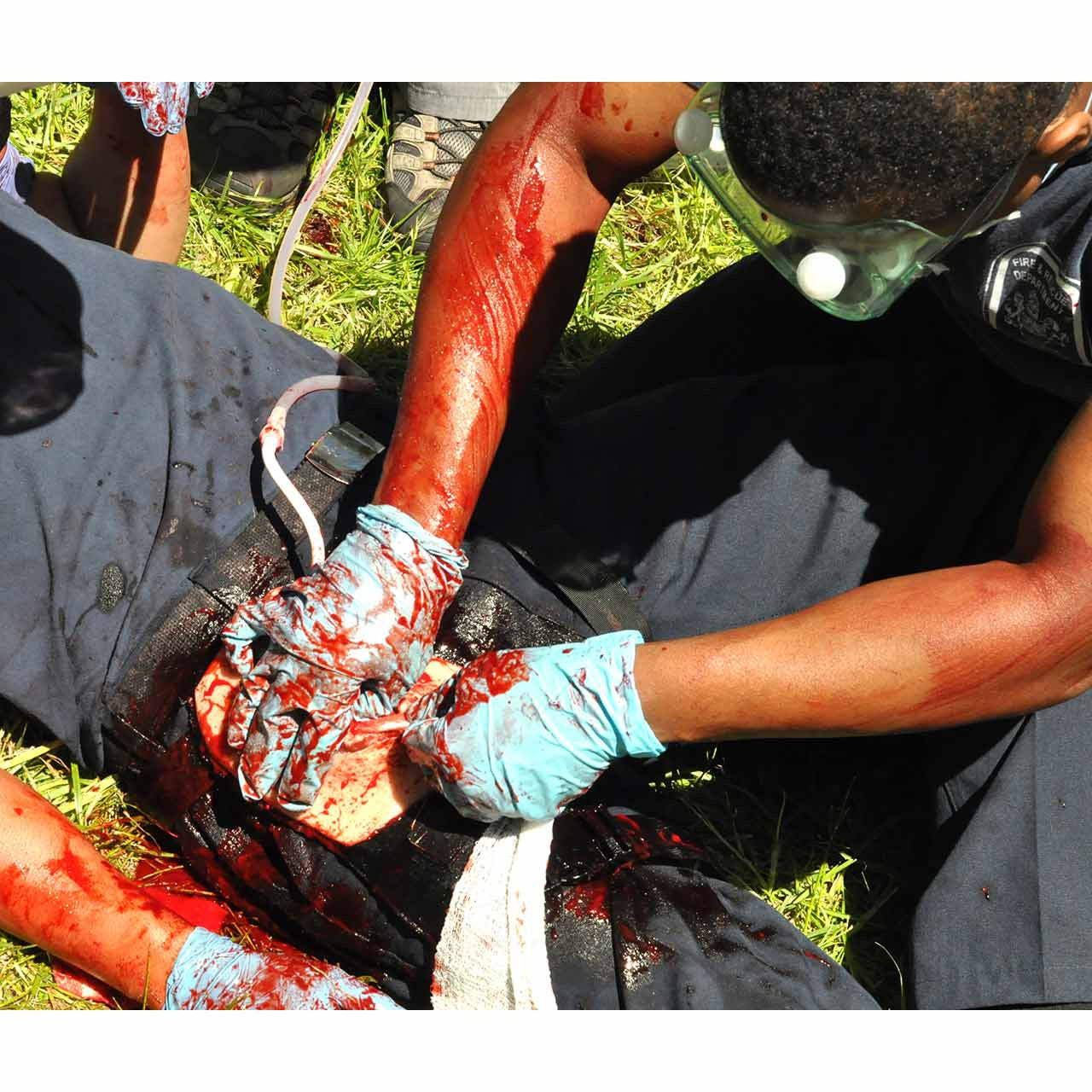 TrueClot Inguinal Trainer, in use during training session