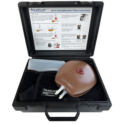TrueClot Chest Seal Application Trainer Kit, Dark Skin Tone