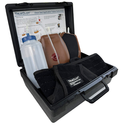 TrueClot Chest Seal Application Trainer Kit, Dark Skin Tone
