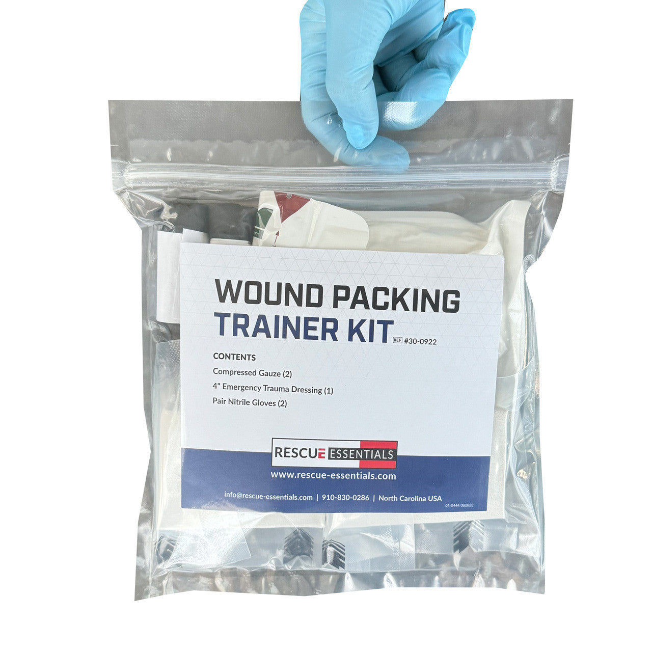  Wound Packing Training Kit, held in hand