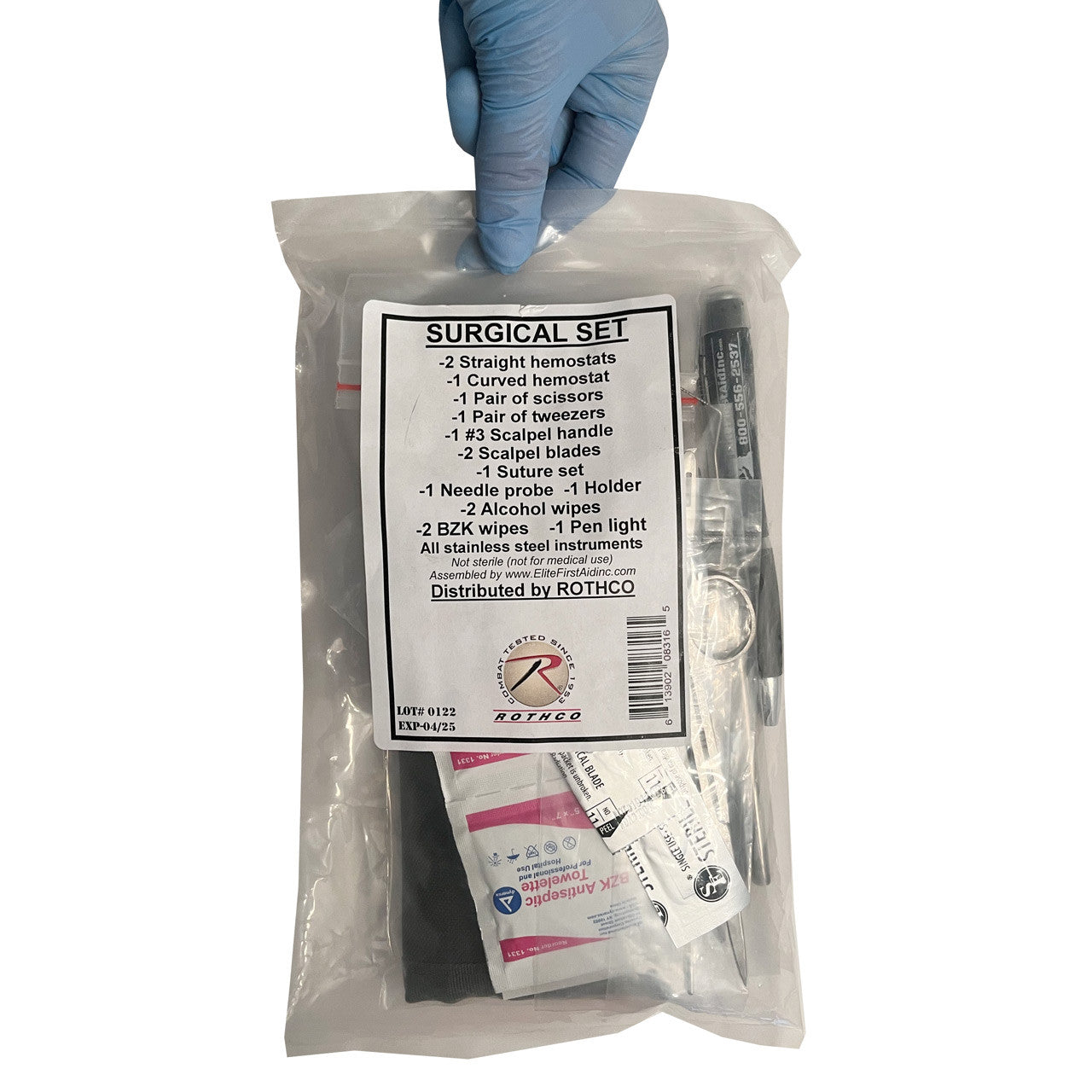 Military Surgical Kit in packaging, Front view