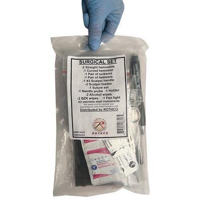 Military Surgical Kit in packaging, Front view