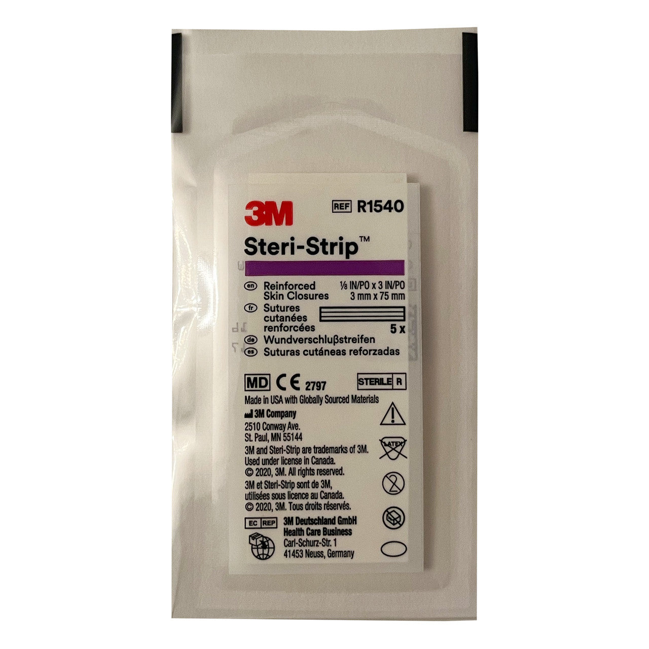 Reinforced Skin Closures, packaged-front