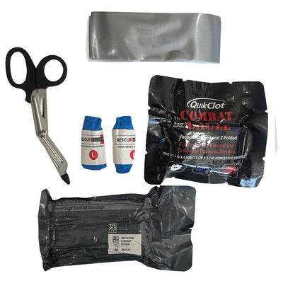 Trauma Kit, contents laid out