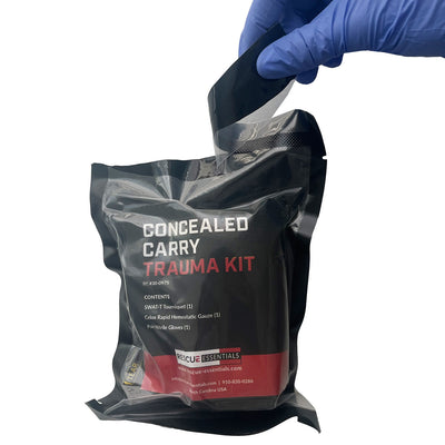 Concealed Carry Trauma Kit, Being opened