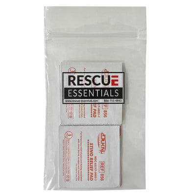 Sting Relief Wipes, front of packaging 