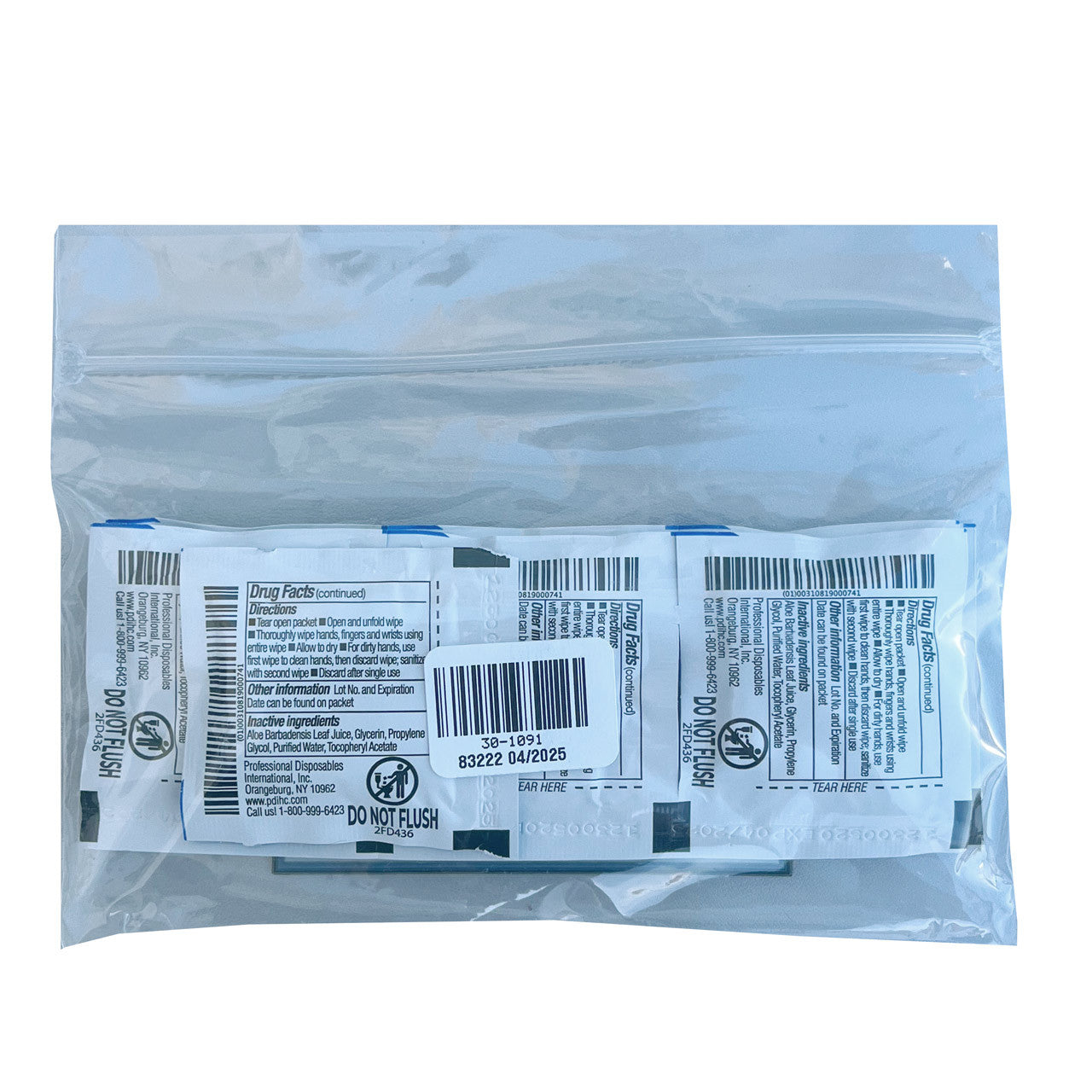 Sani Hands Antimicrobial Hand Wipes (10 Pack), In packaging - Back