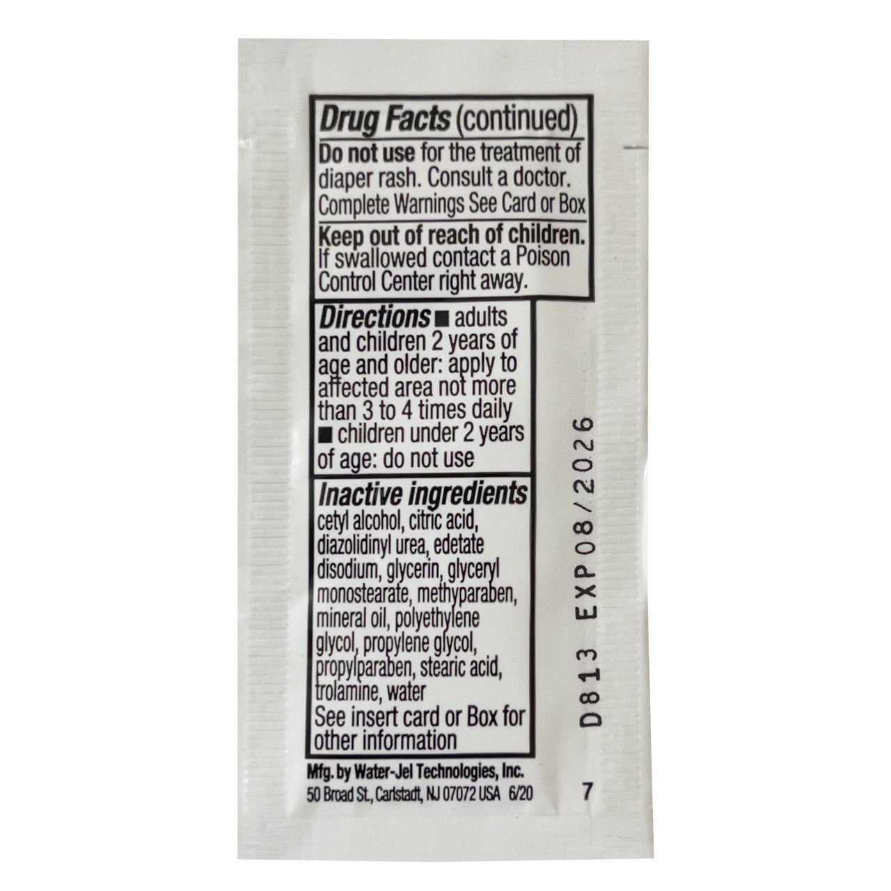 Hydrocortisone 1% Cream, unit back