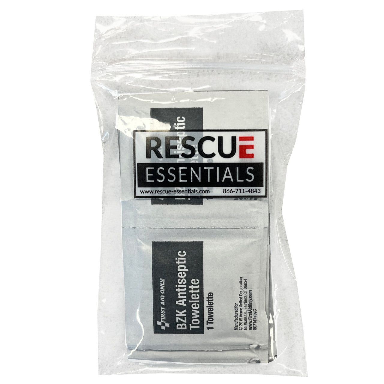 BZK Antiseptic Towelettes (10 pack)-front
