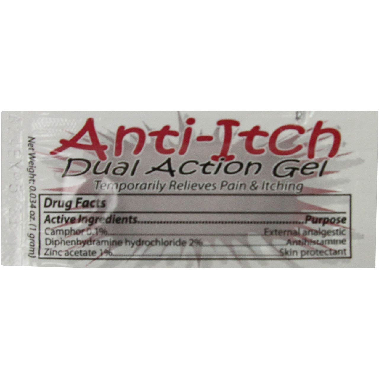 Anti-Itch Gel Unit Dose, front of dose packaging 