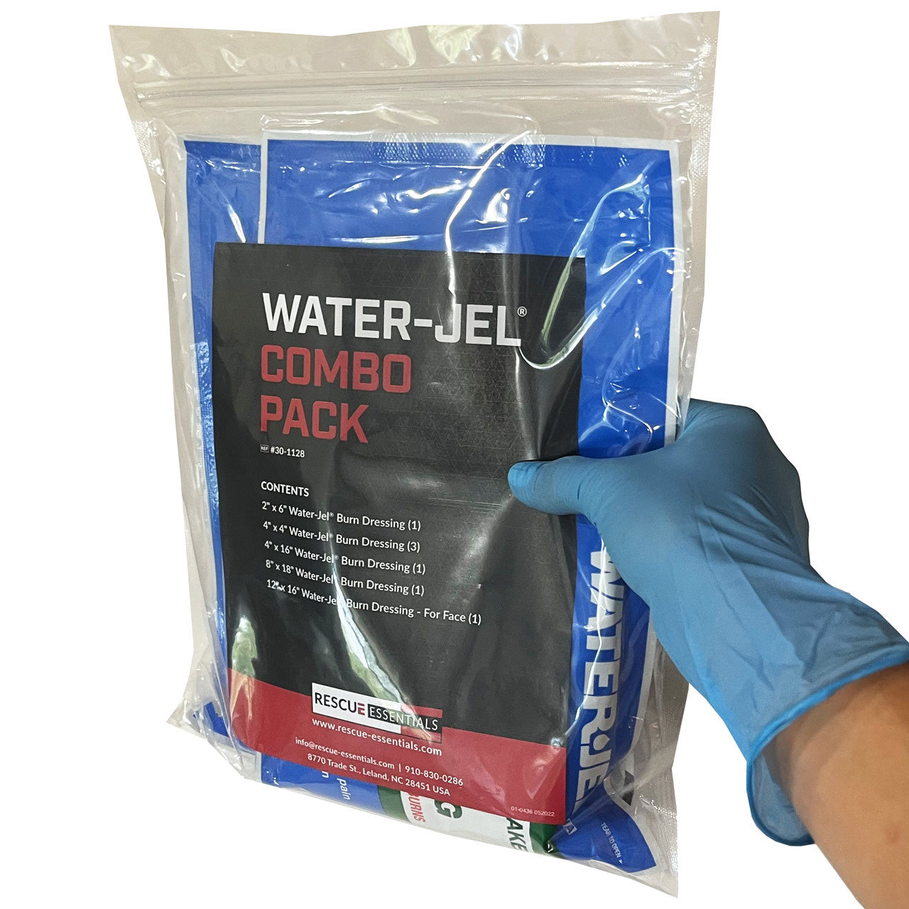 Water-Jel Combo Pack, packaged in hand