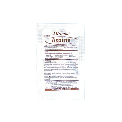 Medications Unit Dose Pack (Ibuprofen, Acetaminophen, Aspirin, Loperamide, Diphenhydramine, & Calcium Carbonate)