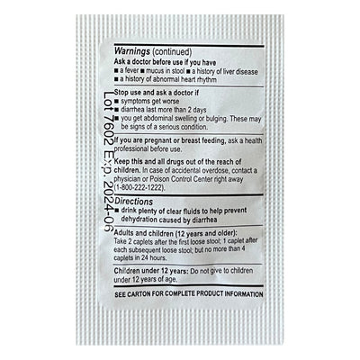 Medications Unit Dose Pack (Ibuprofen, Acetaminophen, Aspirin, Loperamide, Diphenhydramine, & Calcium Carbonate)