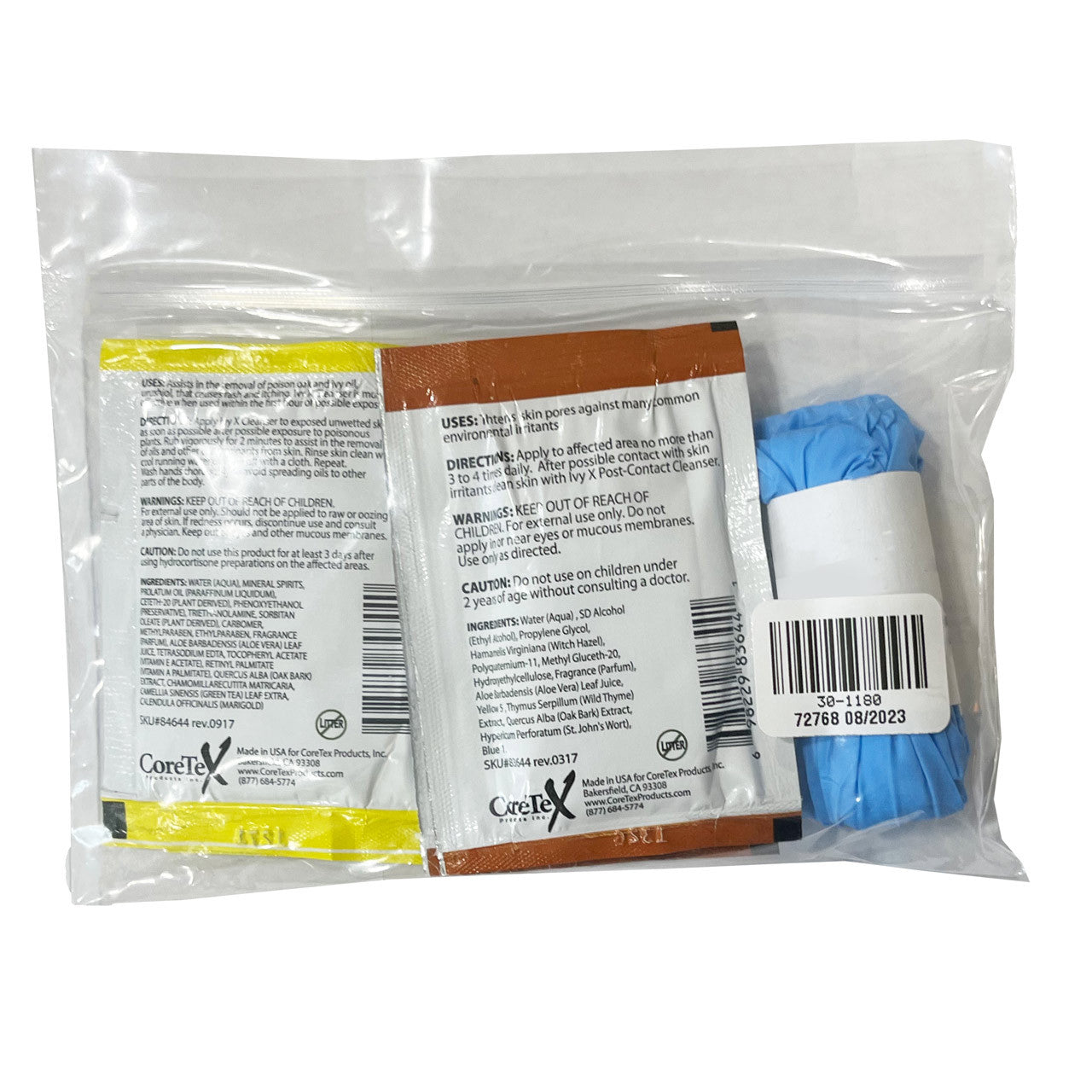 Poison Ivy Treatment Module, back of packaging