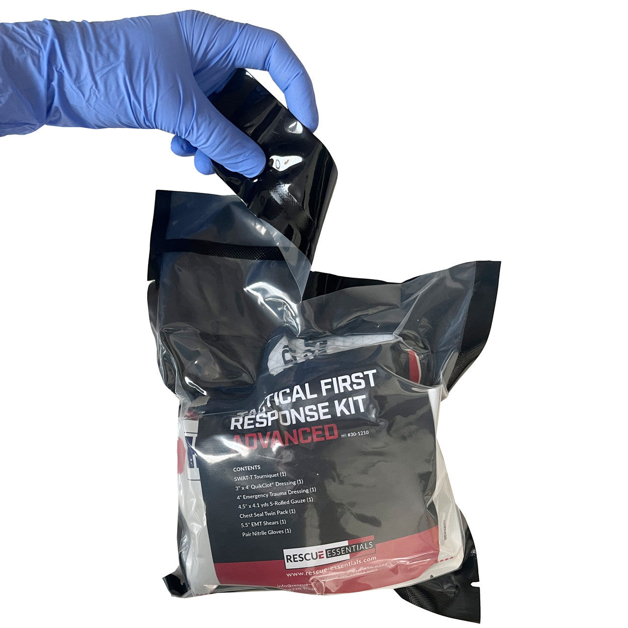 Tactical First Response Kit, being opened