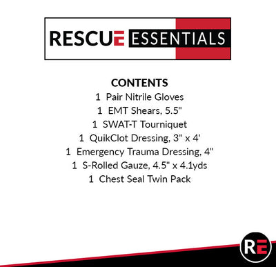 Tactical First Response Kit, contents list
