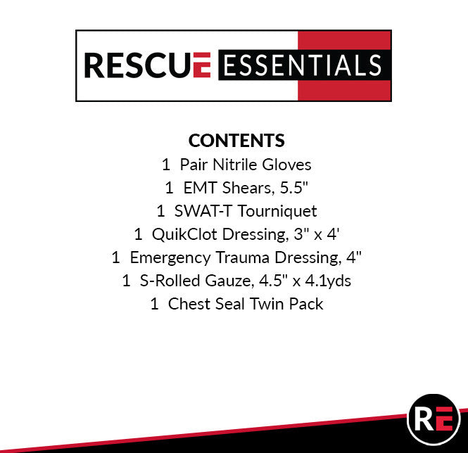 Tactical First Response Kit, contents list