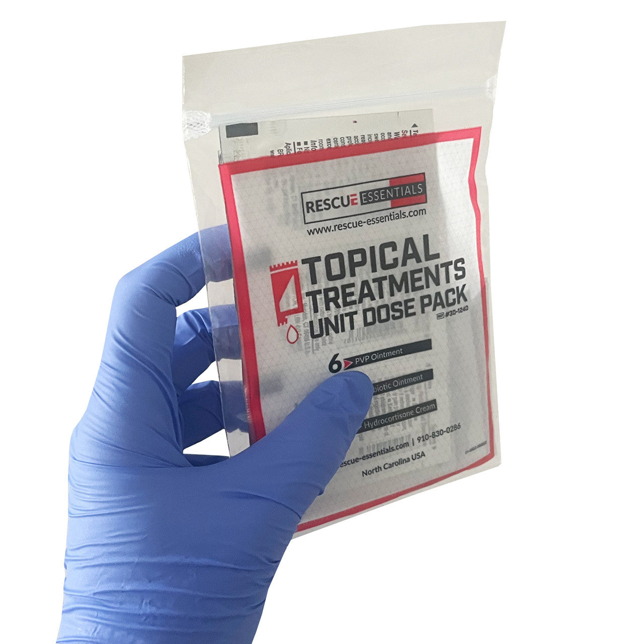 Topical Treatments Unit Dose Pack, Held in hand
