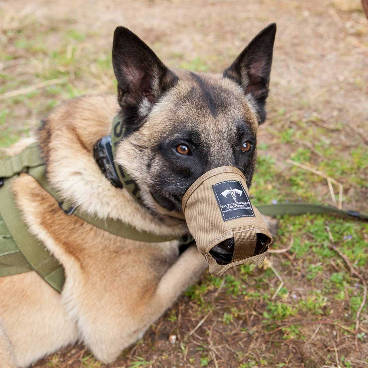 K9 Handler Trauma Kit by TacMed Solutions showing dog with muzzle