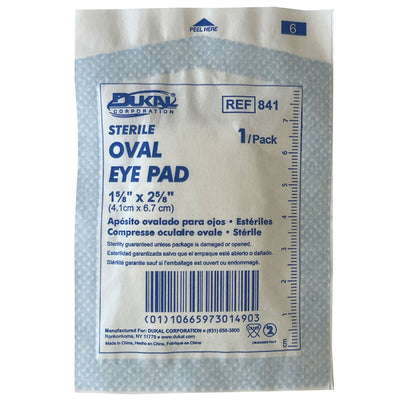 Eye Pads, Sterile 1-5/8" x 2-5/8", 6 Pack