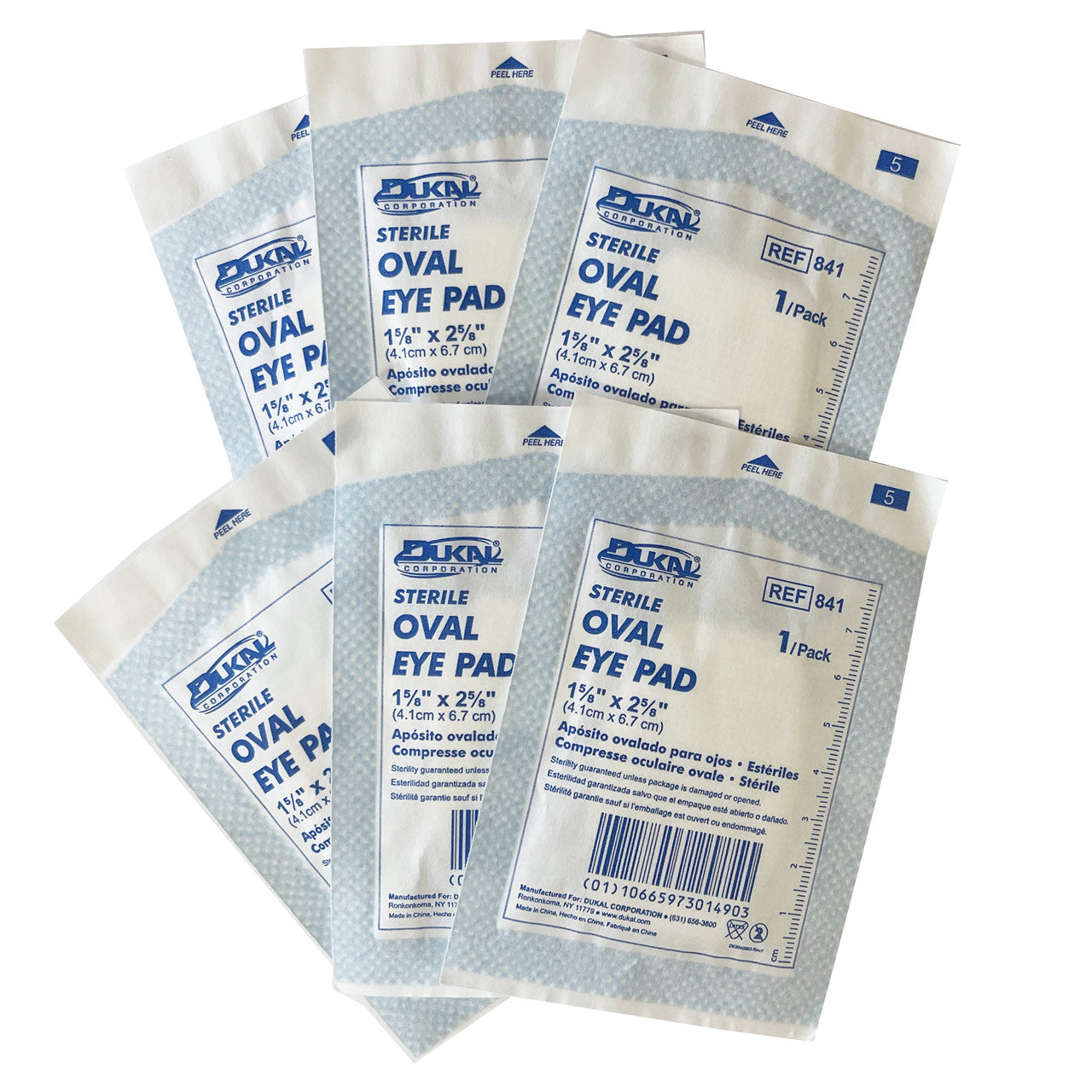 Eye Pads, Sterile 1-5/8" x 2-5/8", 6 Pack