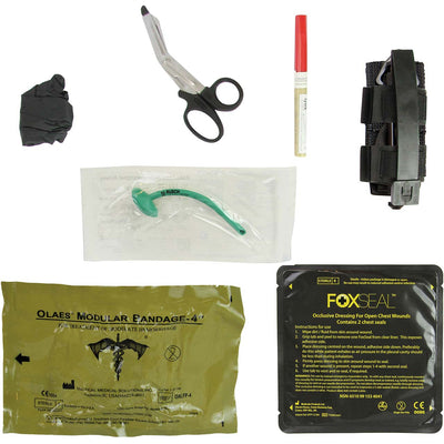 First Aid Kit, contents laid out