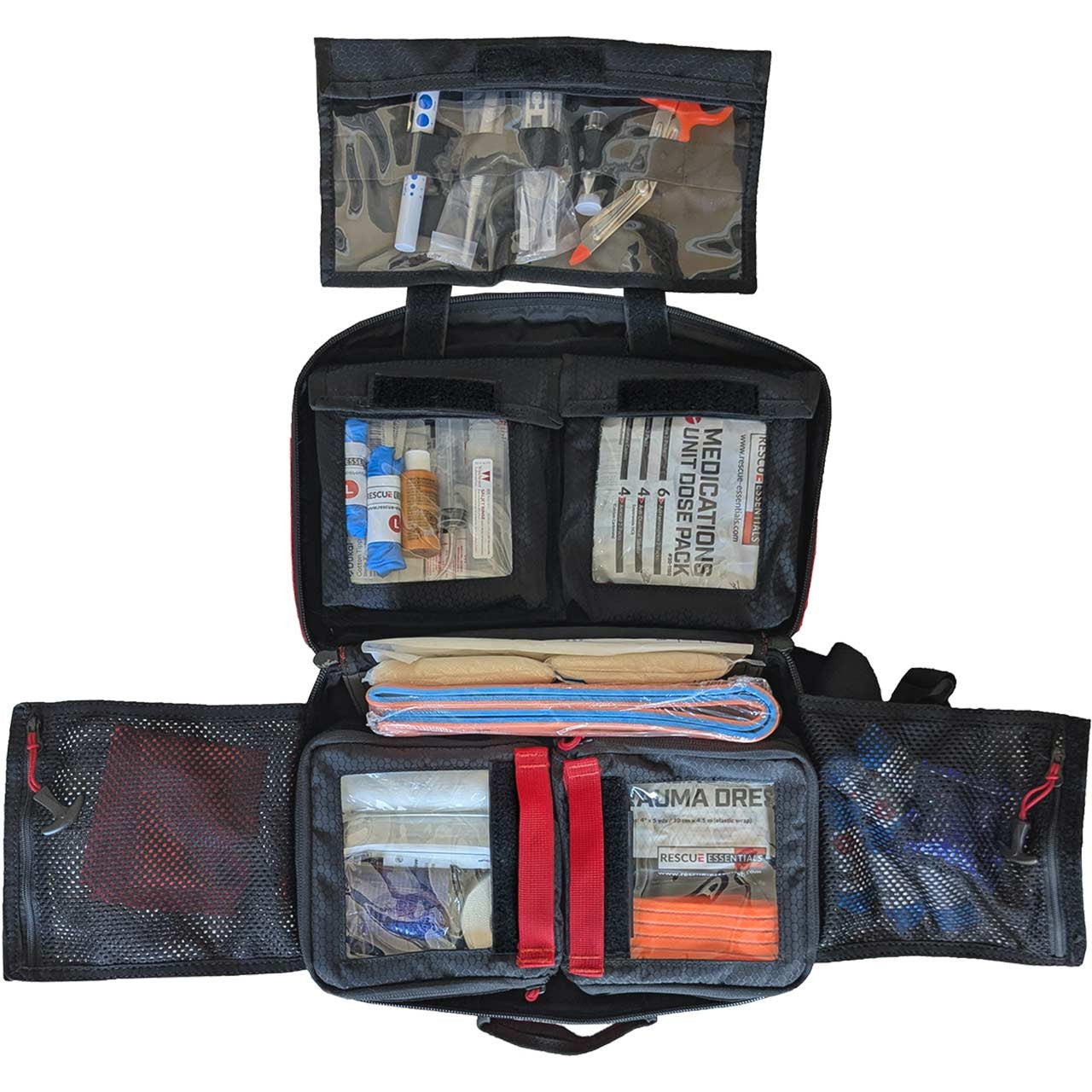 Agilis Wilderness First Aid Kit - medical kit open with components