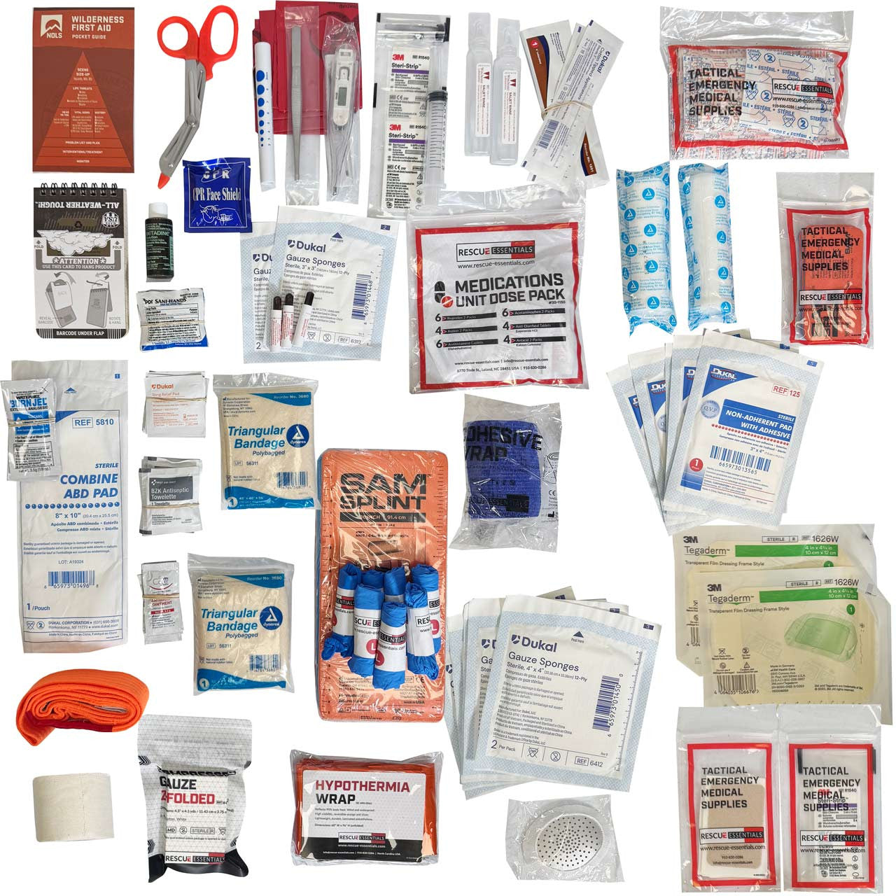 Agilis Wilderness First Aid Kit - first aid contents